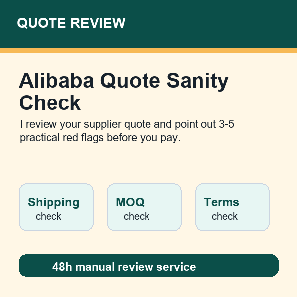 Alibaba quote review service preview
